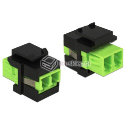 Moduł Keystone LC Duplex żeński - LC Duplex żeński wielomodowy czarny Delock 86330