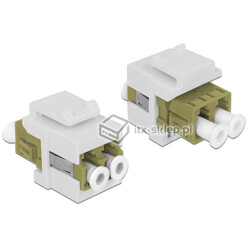 Moduł Keystone LC Duplex żeński - LC Duplex żeński wielomodowy biało-niebieski Delock 86357