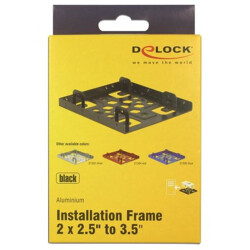 Aluminiowa ramka montażowa do dysku Delock 21324 kolor czarny