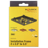 Aluminiowa ramka montażowa do dysku 2x 2,5" - 3,5" Delock 21324 kolor czarny
