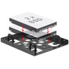 Aluminiowa ramka montażowa do dysku 2x 2,5" - 3,5" Delock 21324 kolor czarny