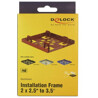 Aluminiowa ramka montażowa do dysku 2x 2,5" - 3,5" Delock 21334 kolor czerwony
