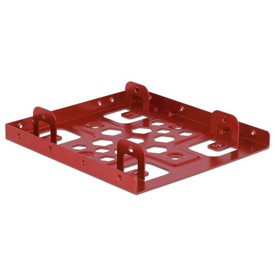 Aluminiowa ramka montażowa do dysku 2x 2,5" - 3,5" Delock 21334 kolor czerwony