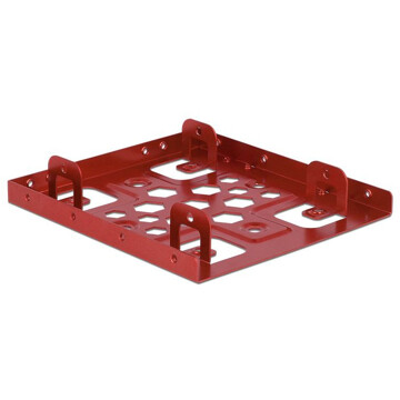 Aluminiowa ramka montażowa do dysku 2x 2,5 kolor czerwony