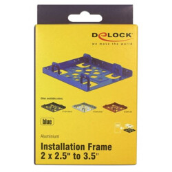 Aluminiowa ramka montażowa do dysku 2x 2,5 kolor niebieski