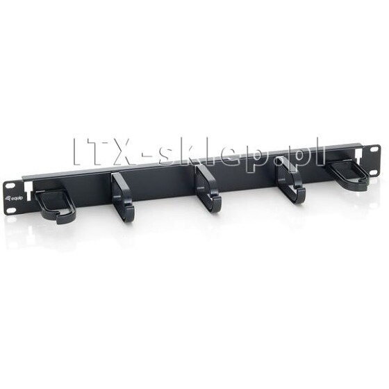 Organizer kabli 19" 1U 5 uchwytów czarny