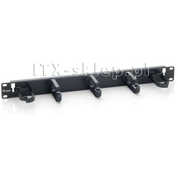 Organizer kabli 19" 1U 5 uchwytów czarny