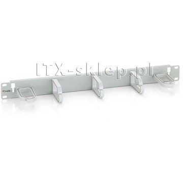 Organizer kabli 19" 1U 5 uchwytów szary