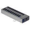 Hub USB 3.0 w metalowej obudowie 10-portowy z przełącznikiem Delock 63976