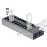 Hub USB 3.0 w metalowej obudowie 10-portowy z przełącznikiem Delock 63976