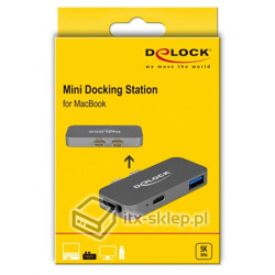 Stacja dokująca MacBook Pro 5K 2x Thunderbolt USB Power Delivery Delock 87739