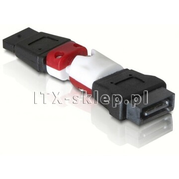 Adapter obrotowy SATA 90 stopni męski-żeński