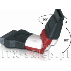 Adapter obrotowy SATA 90 stopni męski-żeński
