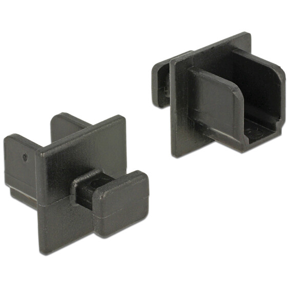Zaślepka przeciwkurzowa gniazda USB 3.0 Typ-B męska z uchwytem czarna Delock 64010