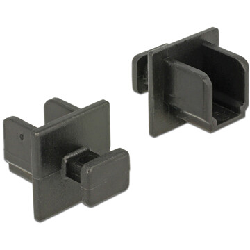 Zaślepka przeciwkurzowa gniazda USB 3.0 Typ-B męska z uchwytem czarna Delock 64010