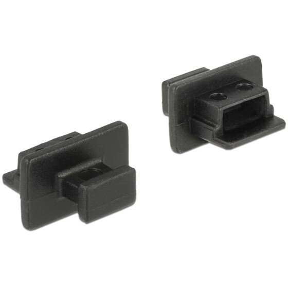 Zaślepka przeciwkurzowa gniazda USB 2.0 mini-B męska z uchwytem czarna Delock 64011