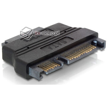 Adapter SATA 22pin męski  Slim SATA 13pin żeński Delock 65156