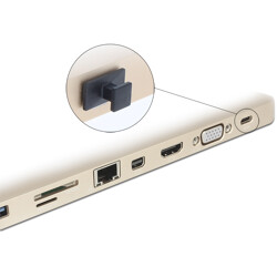 Zaślepka przeciwkurzowa gniazda USB Typ-C męska z dużym uchwytem czarna Delock 64015