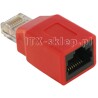 Adapter krosujący crossover RJ45 RJ-45 męski-żeński Delock 65025