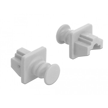 Zaślepka przeciwkurzowa gniazda LAN RJ45 męska z dużym uchwytem biała Delock 86507