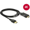 Kabel DisplayPort 1.2 męski - High Speed HDMI-A męski pasywny 4K 2m czarny Delock 85317