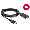 Kabel DisplayPort 1.2 męski - High Speed HDMI-A męski pasywny 4K 3m czarny Delock 85318