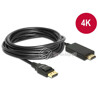 Kabel DisplayPort 1.2 męski - High Speed HDMI-A męski pasywny 4K 5m czarny Delock 85319