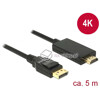Kabel DisplayPort 1.2 męski - High Speed HDMI-A męski pasywny 4K 4m czarny Delock 85319