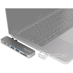 Stacja dokująca MacBook Pro 5K 2x Thunderbolt 3x USB SD microSD Delock 87740