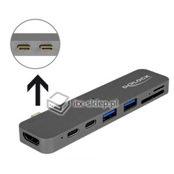 Stacja dokująca MacBook Pro 5K 2x Thunderbolt 3x USB SD microSD Delock 87740