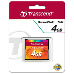 Transcend Compact Flash Card 4GB (133X) TS4GCF133