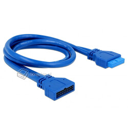 Przedłużacz USB 3.0 wewnętrzny 19pin M-F męsko-żeński 5Gbps 45cm
