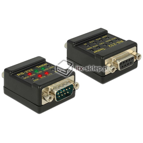 Tester portów RS-232 DB9 żeński - DB9 męski Delock 87713