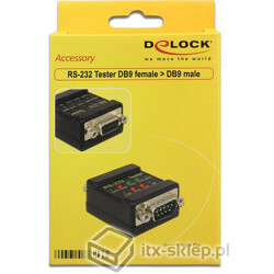 Tester portów RS-232 DB9 żeński - DB9 męski Delock 87713
