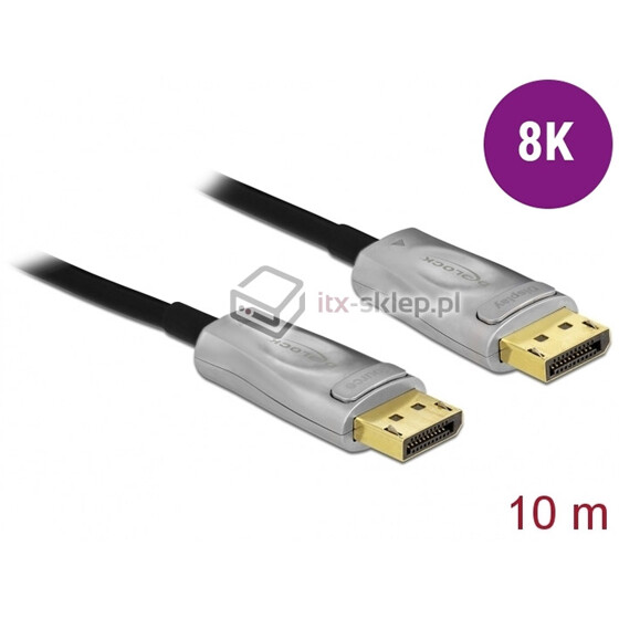 Aktywny kabel optyczny DisplayPort 1.4 męski - męski 8K HDR 10m Delock 85885
