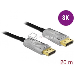 Aktywny kabel optyczny DisplayPort 1.4 męski - męski 8K HDR 20m Delock 85887