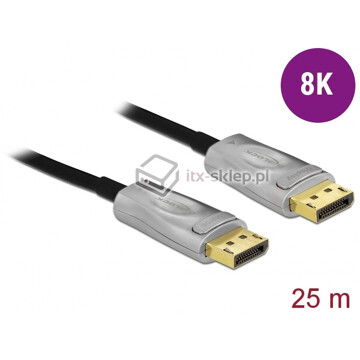 Aktywny kabel optyczny DisplayPort 1.4 męski - męski 8K HDR 25m Delock 85888