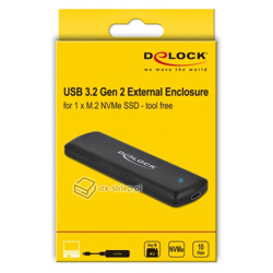 Beznarzędziowa obudowa do dysku M.2 NVMe USB 3.1 Gen. 2 Delock 42615