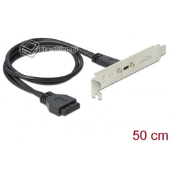 Śledź USB-C 3.1 Gen.1 wtyk żeński 19pin wewnętrzny 5Gbps 50cm Delock 89937