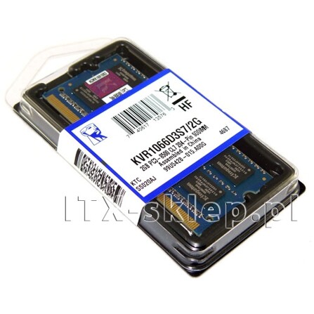 Kingston SODIMM 2GB 1333MHz DDR3 KVR1333D3S8S9/2G