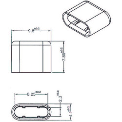 Zaślepka przeciwkurzowa wtyku USB 2.0 Typ-C żeńska biała Delock 64096