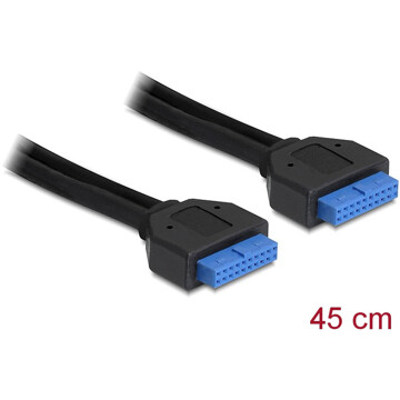 Kabel USB 3.0 wewnętrzny 19pin F-F żeńsko-żeński 5Gbps 45cm