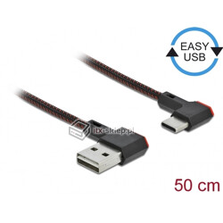 Kabel EASY-USB 2.0-A USB Typ-C M-M 50cm Delock 85280