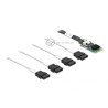 Kontroler SATA III 6Gbps mini PCI-Express 4xSATA SFF-8087 Delock 95000
