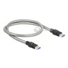 Kabel USB 3.2-A Gen.1 w metalowym oplocie M-M męsko-męski  0,5m Delock 86774
