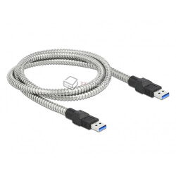 Kabel USB 3.2-A Gen.1 w metalowym oplocie M-M męsko-męski 1m Delock 86775