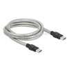 Kabel USB 3.2-A Gen.1 w metalowym oplocie M-M męsko-męski 2m Delock 86776