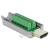 Adapter terminal HDMI w metalowej obudowie męski raster 3,81 mm