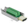 Adapter terminal HDMI w metalowej obudowie męski raster 3,81 mm