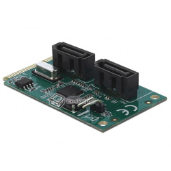 Kontroler SATA III 6Gbps mini PCI-Express RAID 2xSATA Delock 95264